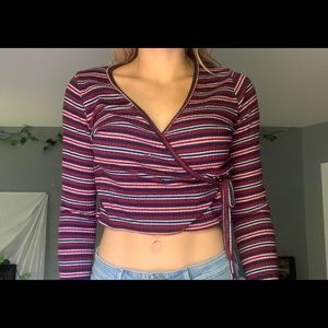 Long Sleeve Tie Wrap Shirt